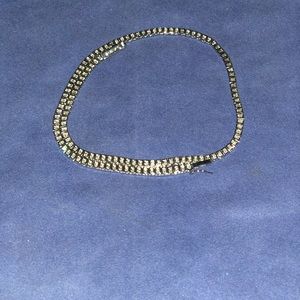 18 in. Sterling silver Cubic Zirconia necklace..